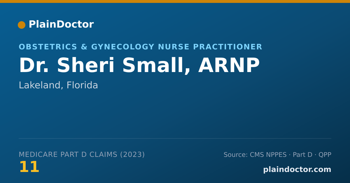 Shareable card for Sheri Small, ARNP - Obstetrics & Gynecology Nurse Practitioner, Lakeland, FL