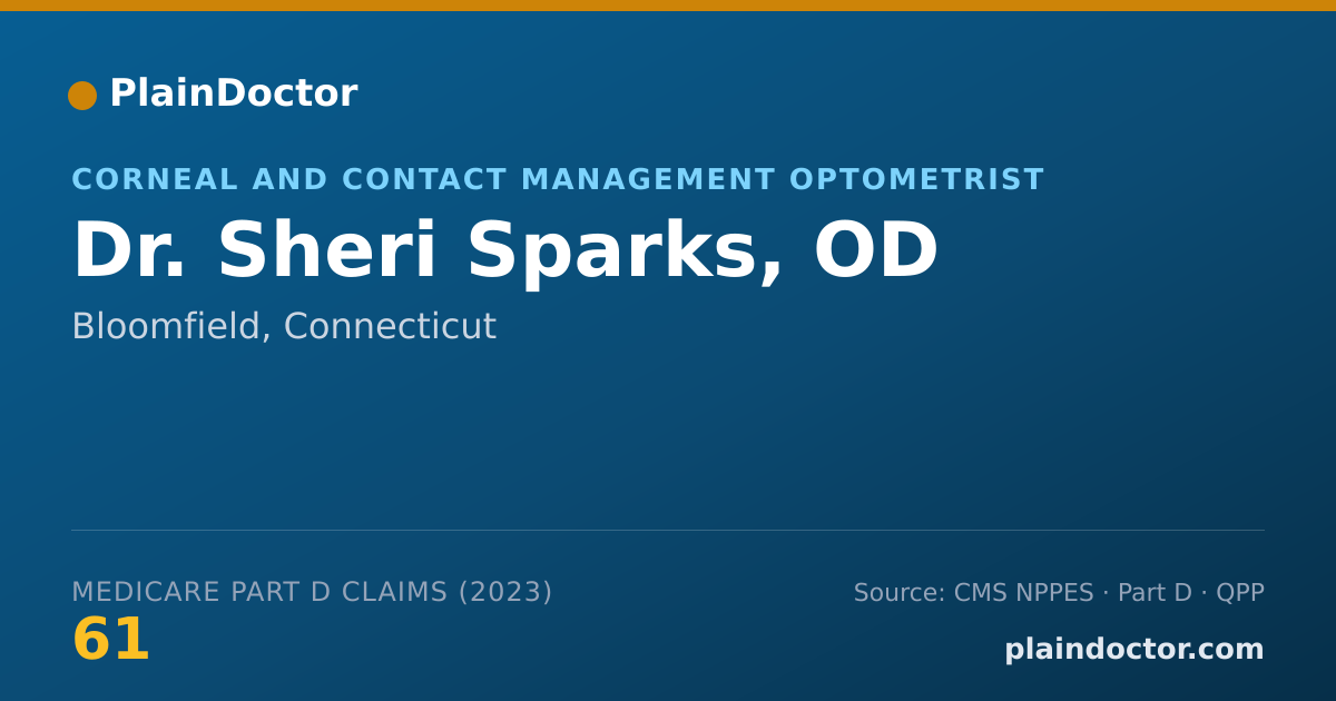 Shareable card for Sheri Sparks, OD - Corneal and Contact Management Optometrist, Bloomfield, CT