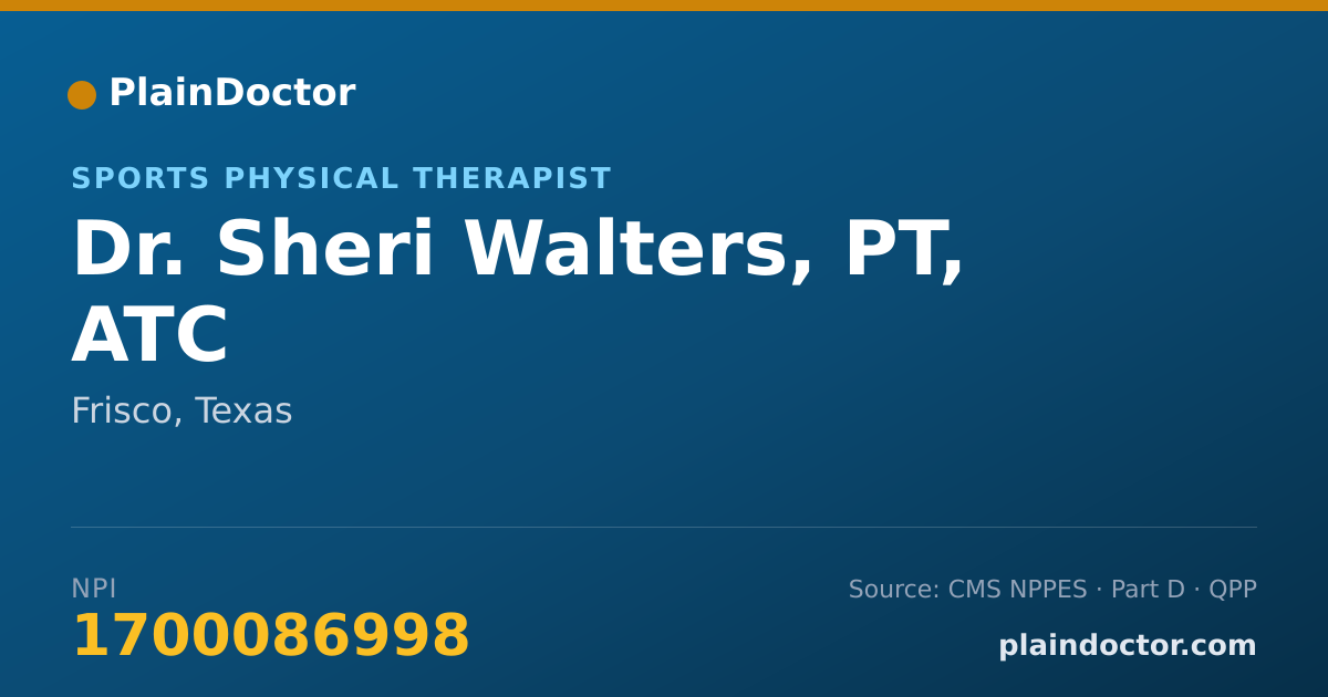 Shareable card for Sheri Walters, PT, ATC - Sports Physical Therapist, Frisco, TX