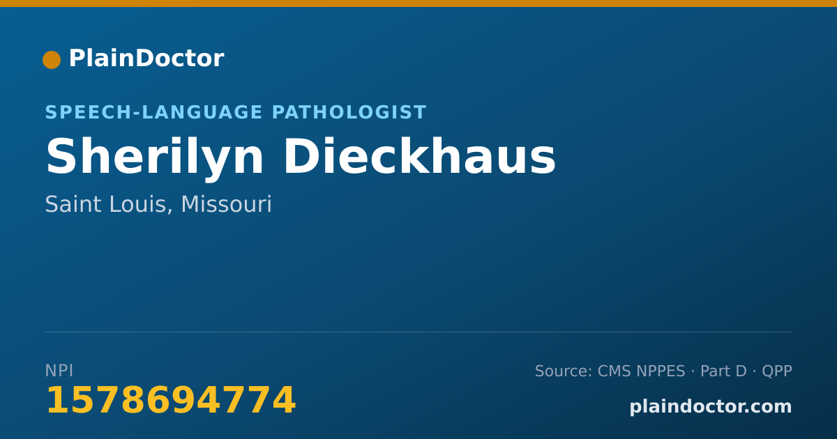 Shareable card for Sherilyn Dieckhaus - Speech-Language Pathologist, Saint Louis, MO