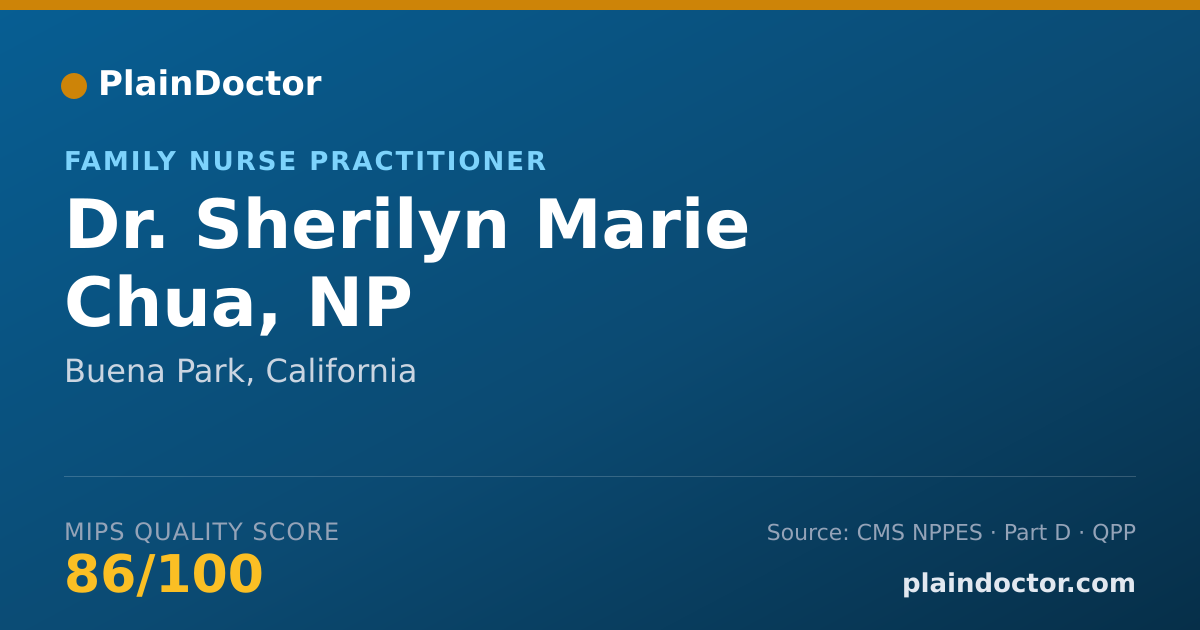 Shareable card for Sherilyn Marie Chua, NP - Family Nurse Practitioner, Buena Park, CA