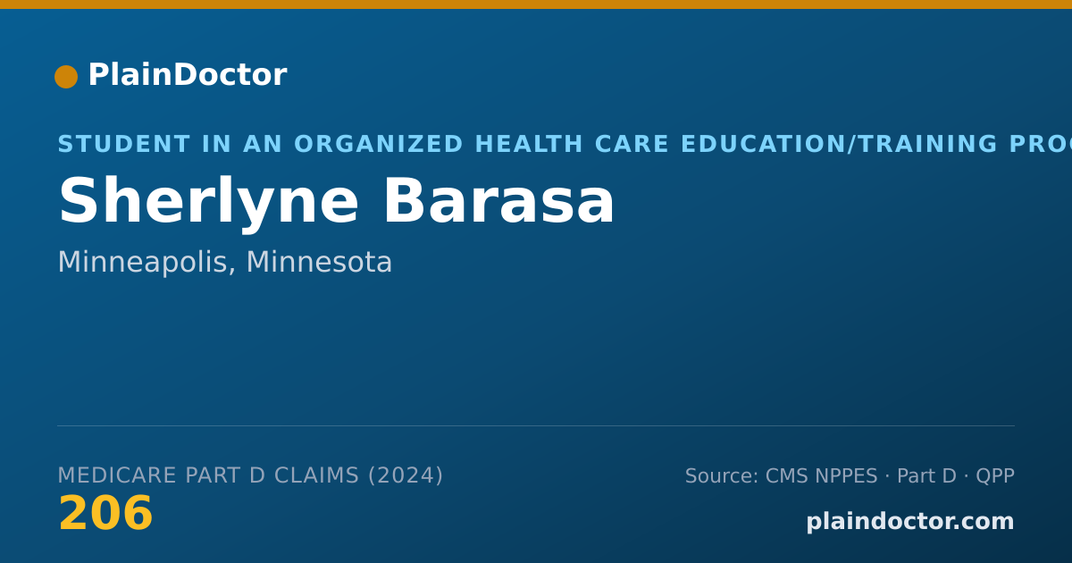 Shareable card for Sherlyne Barasa - Student in an Organized Health Care Education/Training Program, Minneapolis, MN