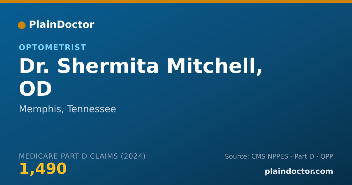 Shareable card for Shermita Mitchell, OD - Optometrist, Memphis, TN