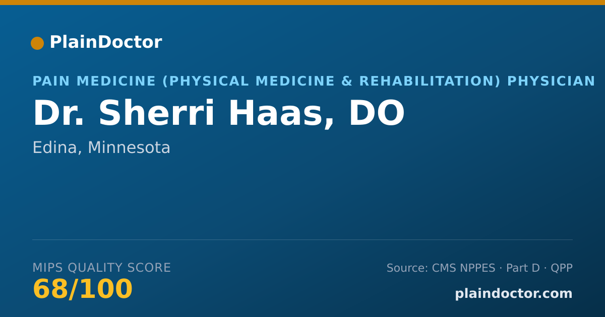 Shareable card for Sherri Haas, DO - Pain Medicine (Physical Medicine & Rehabilitation) Physician, Edina, MN