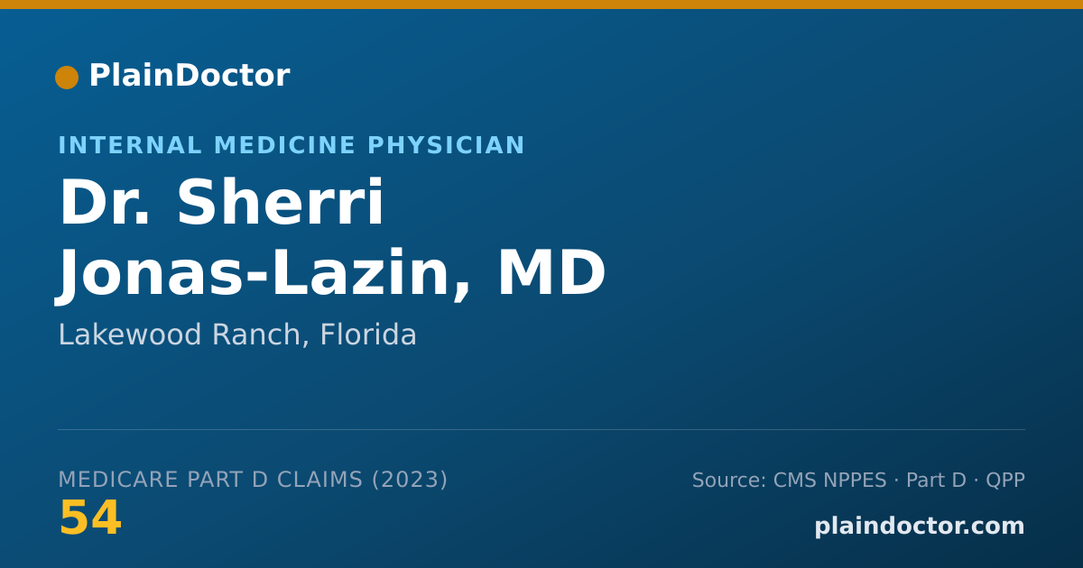 Shareable card for Sherri Jonas-Lazin, MD - Internal Medicine Physician, Lakewood Ranch, FL