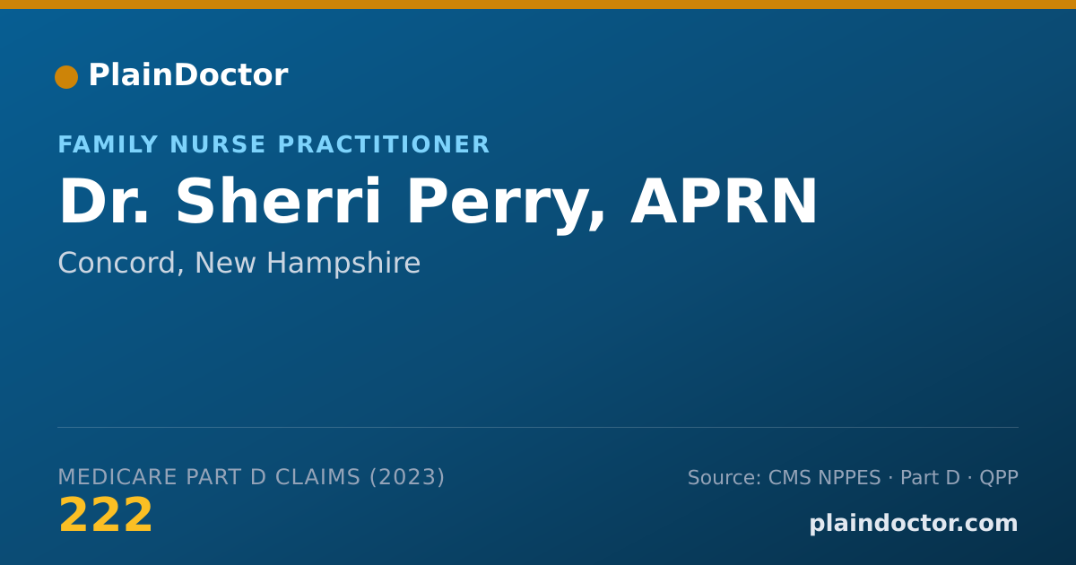 Shareable card for Sherri Perry, APRN - Family Nurse Practitioner, Concord, NH