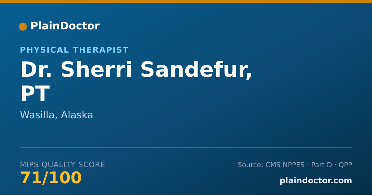 Shareable card for Sherri Sandefur, PT - Physical Therapist, Wasilla, AK
