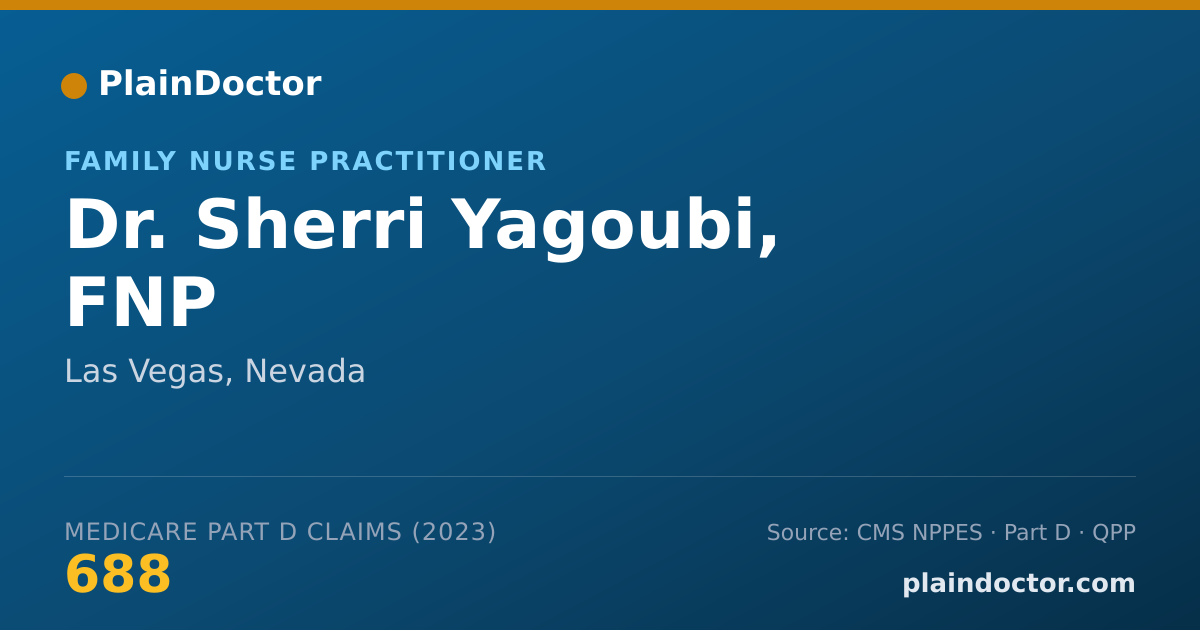Shareable card for Sherri Yagoubi, FNP - Family Nurse Practitioner, Las Vegas, NV