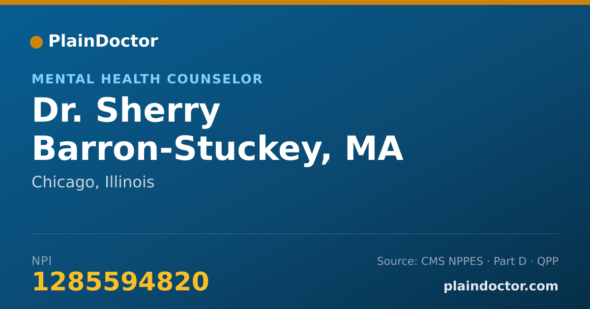 Shareable card for Sherry Barron-Stuckey, MA - Mental Health Counselor, Chicago, IL