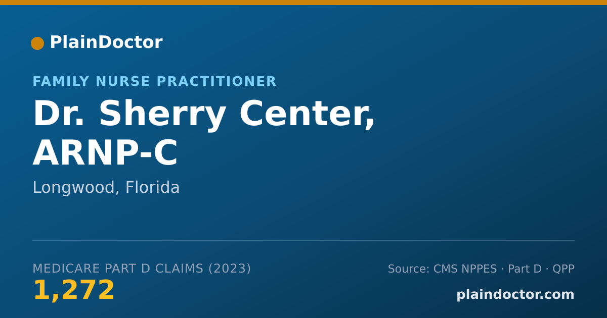 Shareable card for Sherry Center, ARNP-C - Family Nurse Practitioner, Longwood, FL