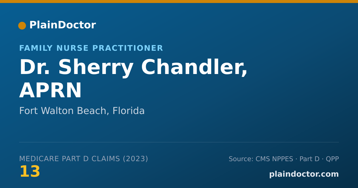 Shareable card for Sherry Chandler, APRN - Family Nurse Practitioner, Fort Walton Beach, FL