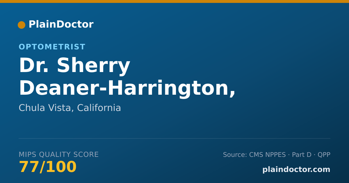 Shareable card for Sherry Deaner-Harrington, O.D. - Optometrist, Chula Vista, CA