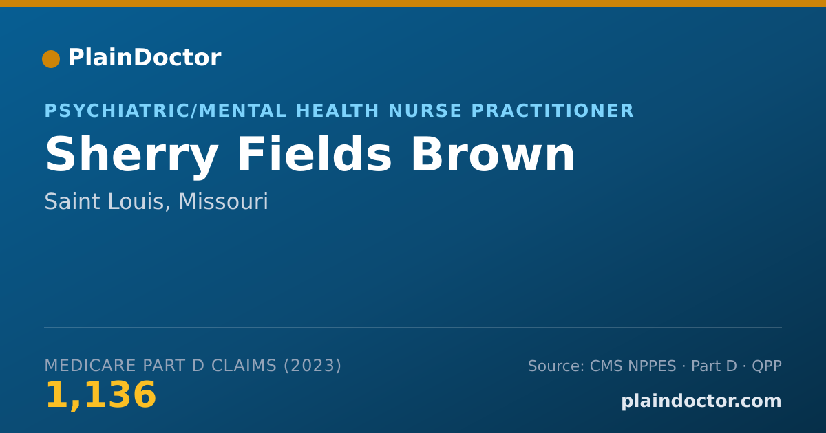Shareable card for Sherry Fields Brown - Psychiatric/Mental Health Nurse Practitioner, Saint Louis, MO