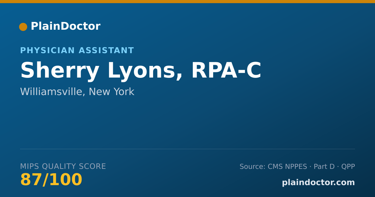 Shareable card for Sherry Lyons, RPA-C - Physician Assistant, Williamsville, NY