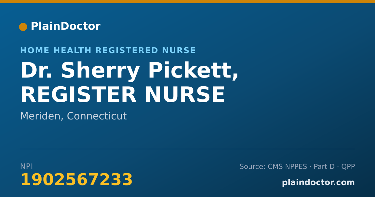 Shareable card for Sherry Pickett, REGISTER NURSE - Home Health Registered Nurse, Meriden, CT