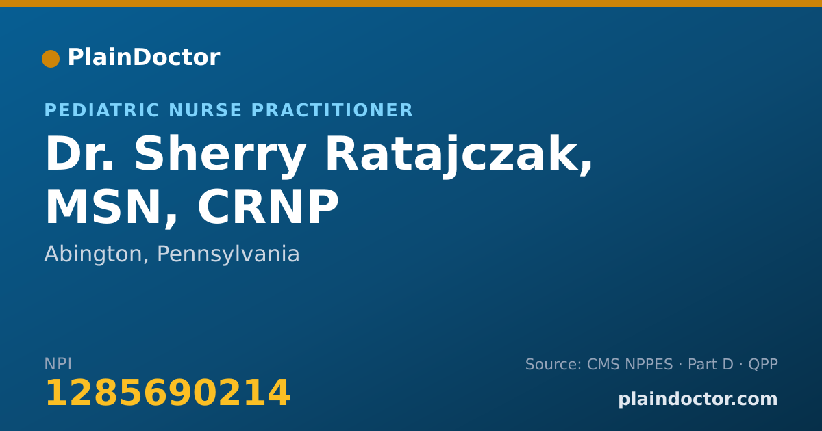 Shareable card for Sherry Ratajczak, MSN, CRNP - Pediatric Nurse Practitioner, Abington, PA
