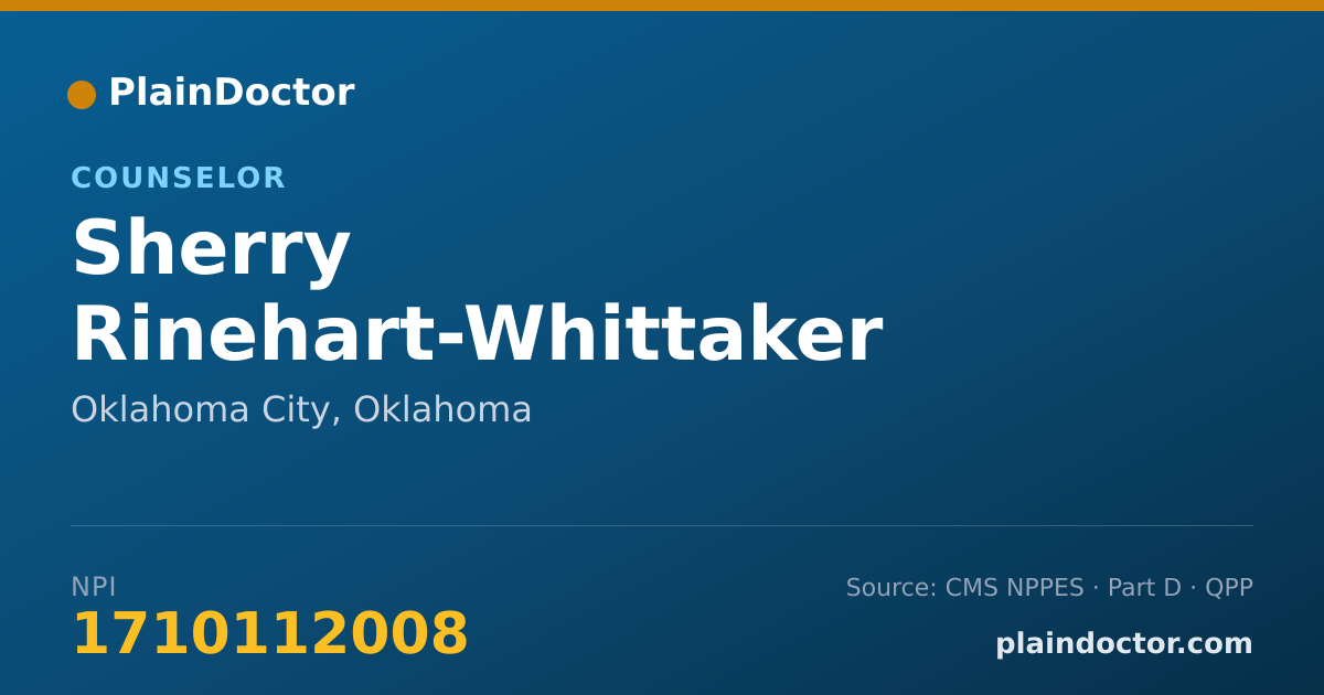 Shareable card for Sherry Rinehart-Whittaker - Counselor, Oklahoma City, OK
