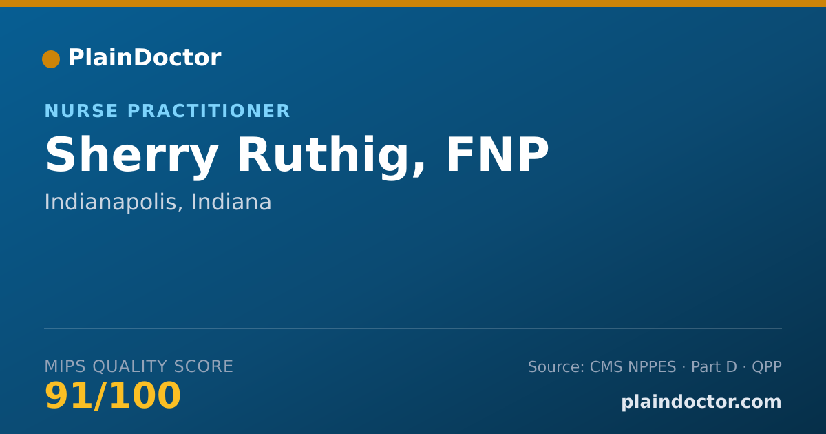 Shareable card for Sherry Ruthig, FNP - Family Nurse Practitioner, Indianapolis, IN