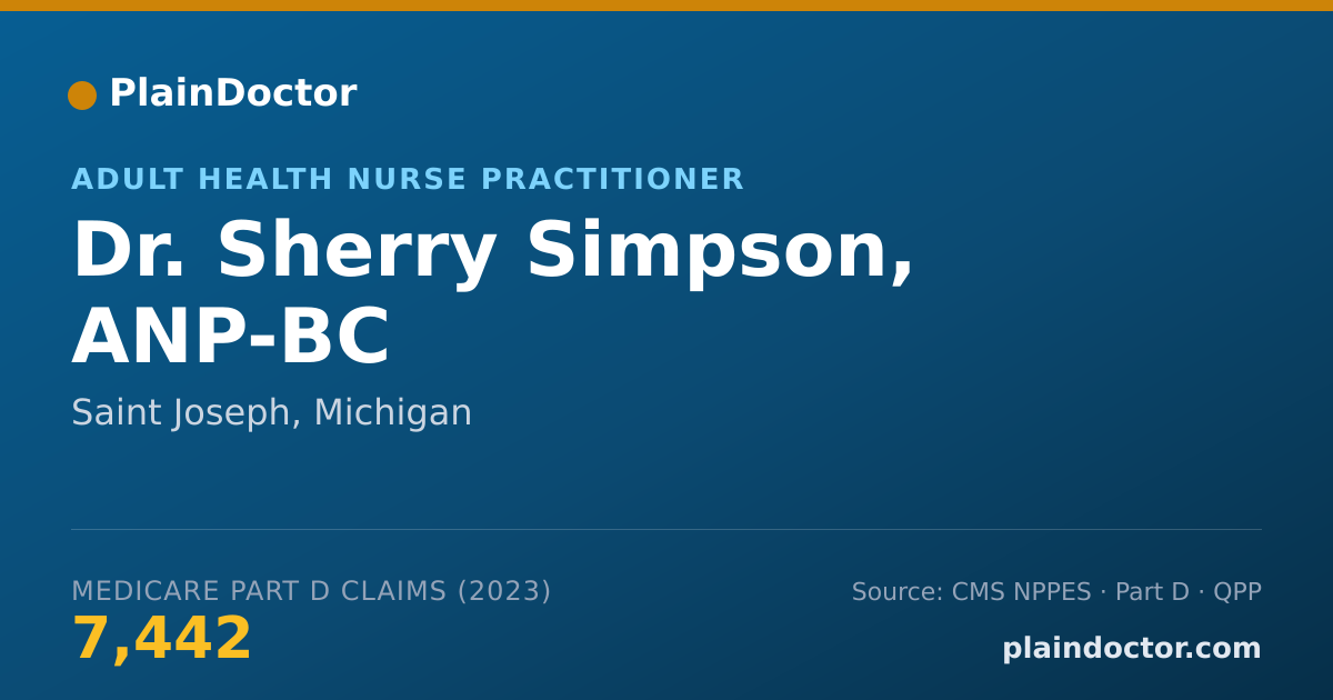 Shareable card for Sherry Simpson, ANP-BC - Adult Health Nurse Practitioner, Saint Joseph, MI