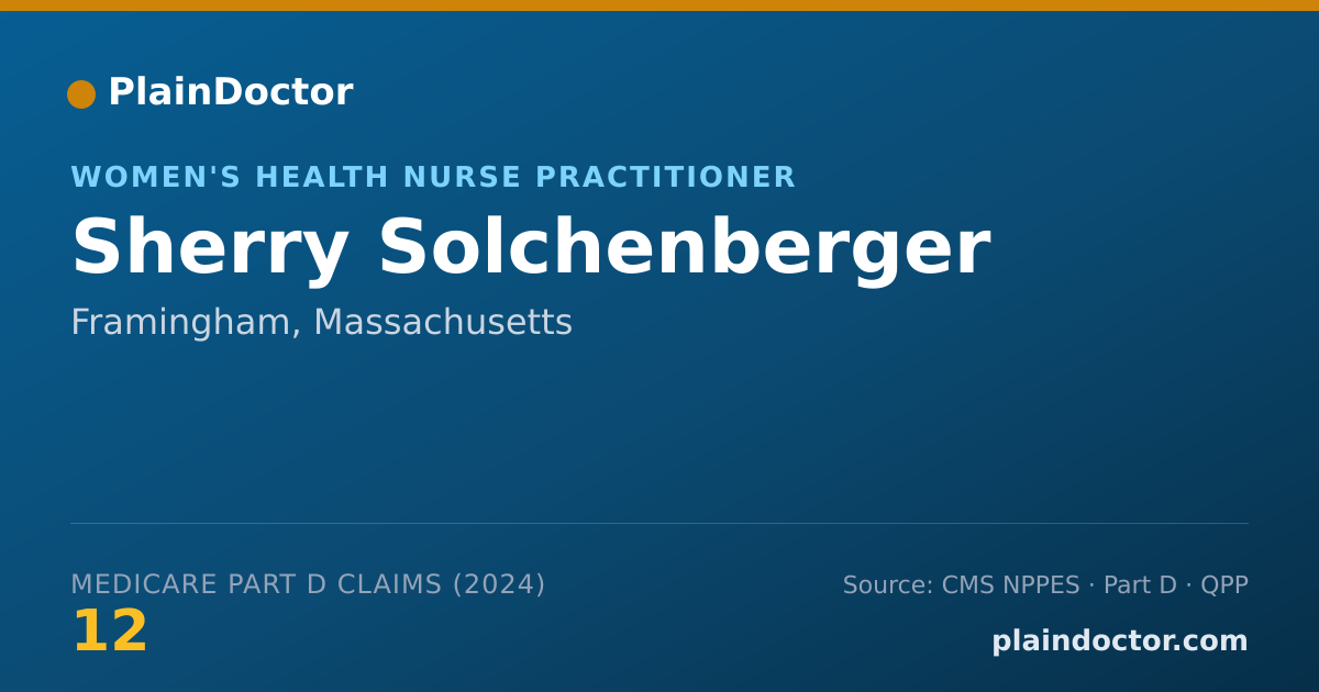 Shareable card for Sherry Solchenberger - Women's Health Nurse Practitioner, Framingham, MA