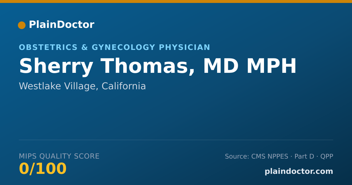 Shareable card for Sherry Thomas, MD MPH - Obstetrics & Gynecology Physician, Westlake Village, CA