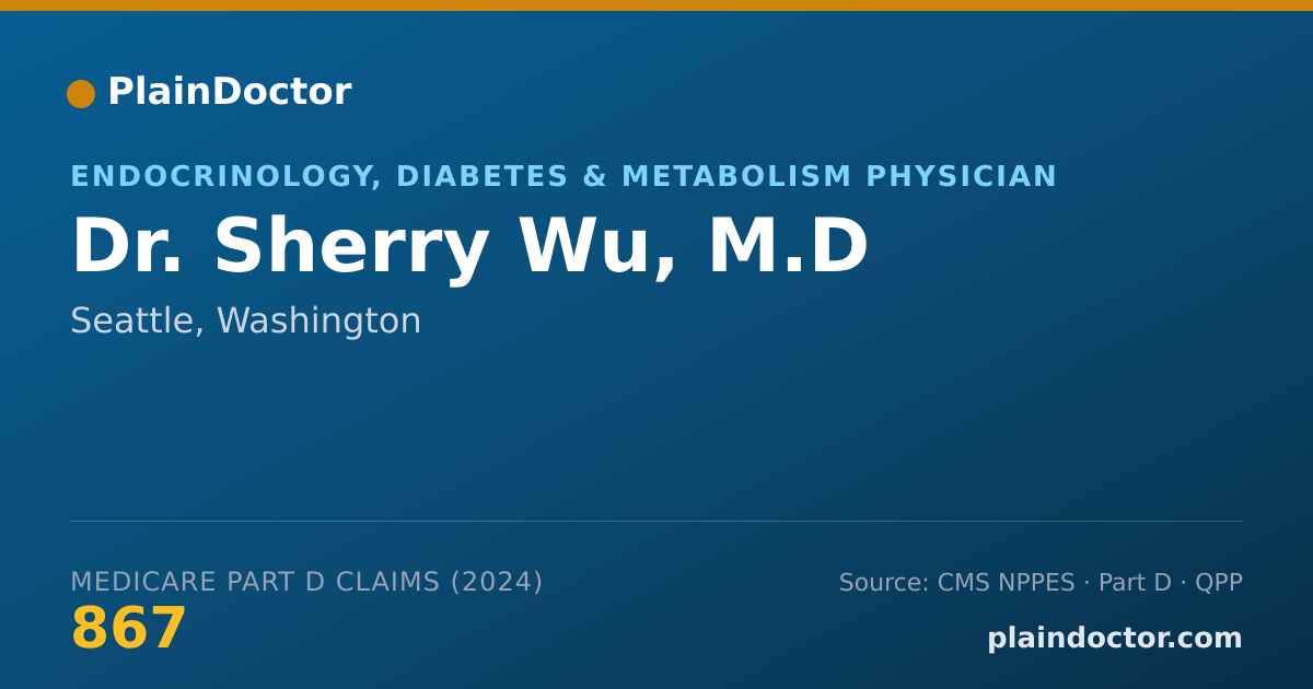 Shareable card for Sherry Wu, M.D - Endocrinology, Diabetes & Metabolism Physician, Seattle, WA