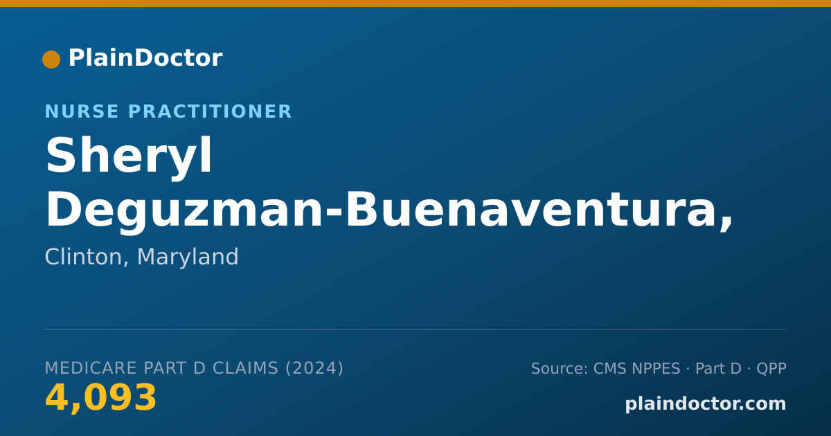 Shareable card for Sheryl Deguzman-Buenaventura, NP - Nurse Practitioner, Clinton, MD