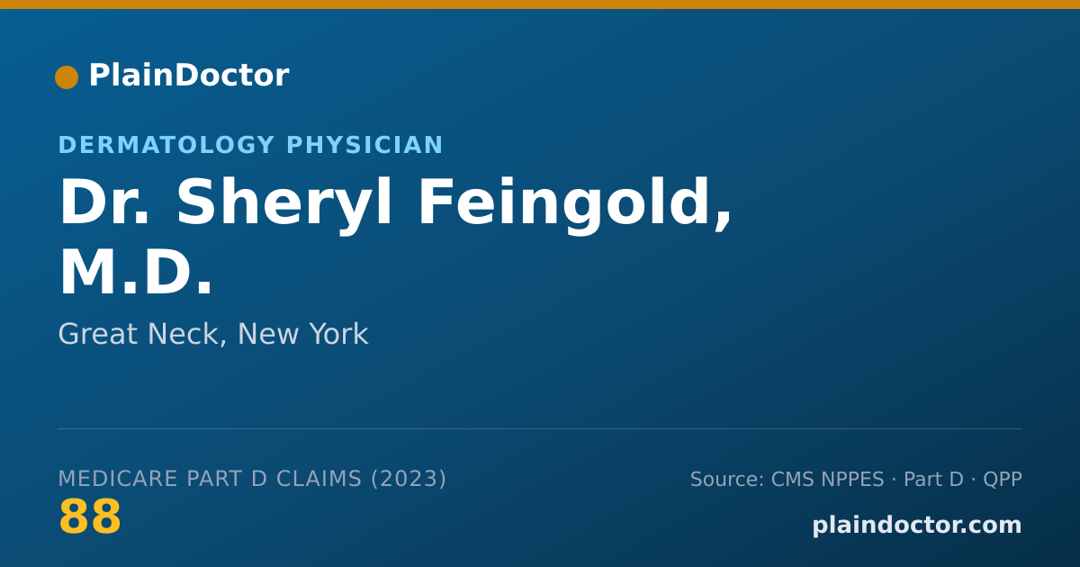 Shareable card for Sheryl Feingold, M.D. - Dermatology Physician, Great Neck, NY