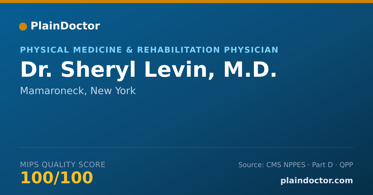 Shareable card for Sheryl Levin, M.D. - Physical Medicine & Rehabilitation Physician, Mamaroneck, NY