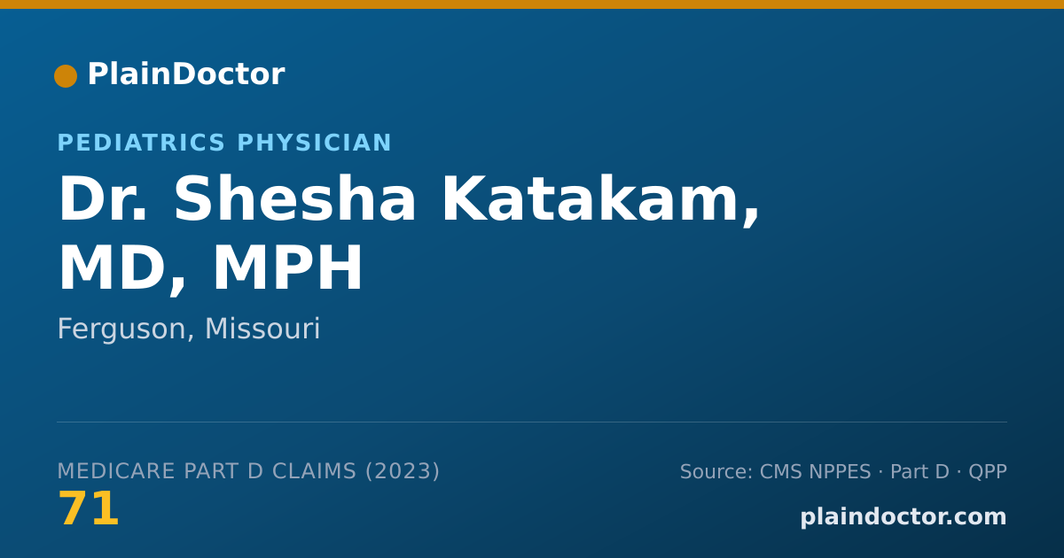 Shareable card for Shesha Katakam, MD, MPH - Pediatrics Physician, Ferguson, MO