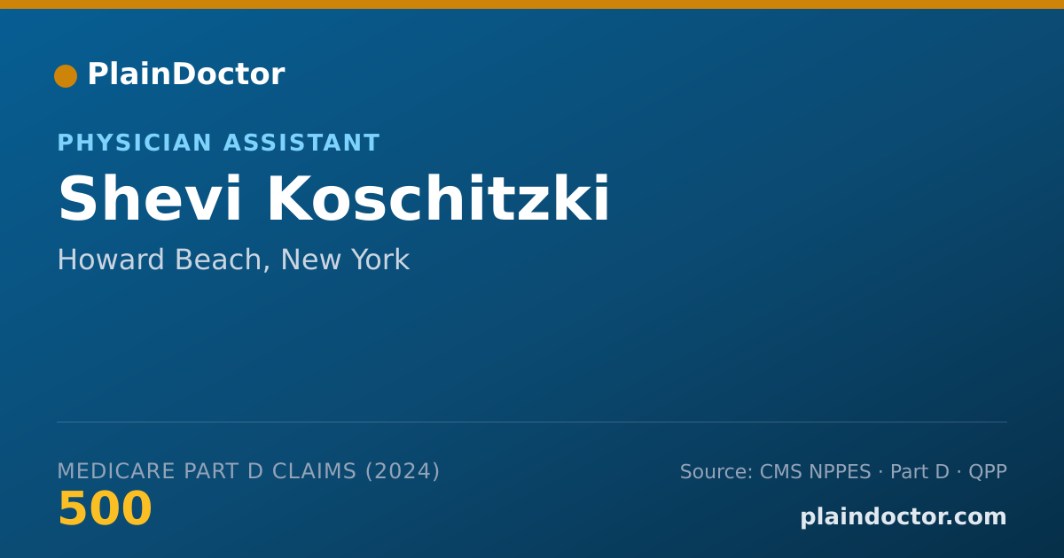 Shareable card for Shevi Koschitzki - Physician Assistant, Howard Beach, NY