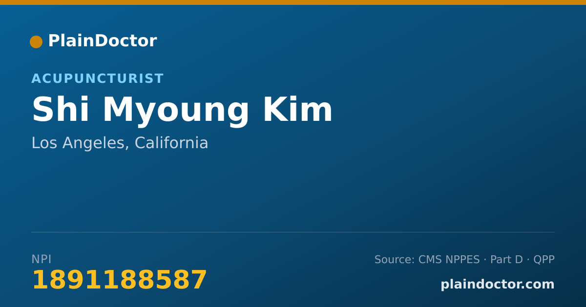 Shareable card for Shi Myoung Kim - Acupuncturist, Los Angeles, CA