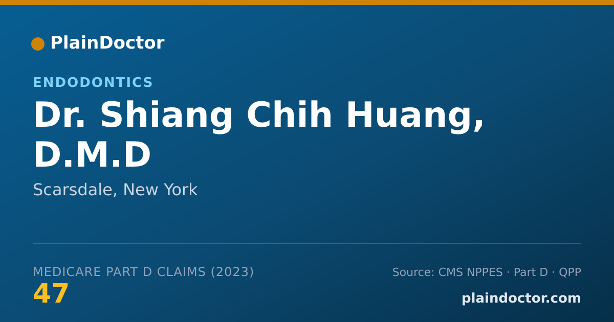 Shareable card for Shiang Chih Huang, D.M.D - Endodontics, Scarsdale, NY