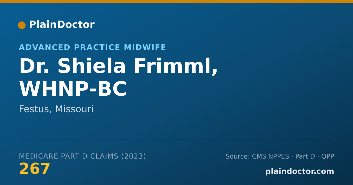 Shareable card for Shiela Frimml, WHNP-BC - Advanced Practice Midwife, Festus, MO
