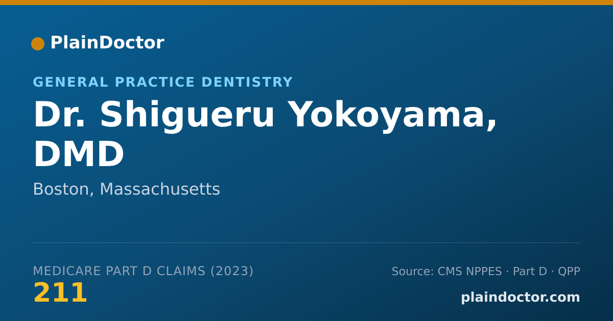 Shareable card for Shigueru Yokoyama, DMD - General Practice Dentistry, Boston, MA