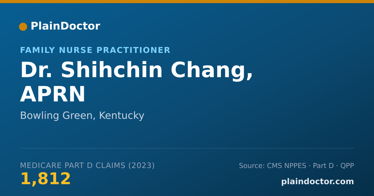 Shareable card for Shihchin Chang, APRN - Family Nurse Practitioner, Bowling Green, KY