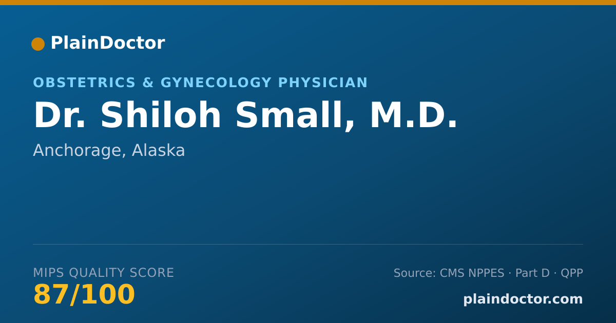 Shareable card for Shiloh Small, M.D. - Obstetrics & Gynecology Physician, Anchorage, AK