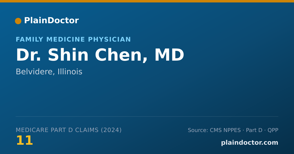 Shareable card for Shin Chen, MD - Family Medicine Physician, Belvidere, IL