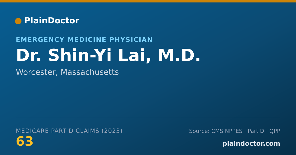 Shareable card for Shin-Yi Lai, M.D. - Emergency Medicine Physician, Worcester, MA