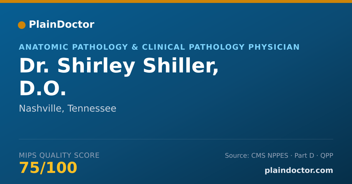 Shareable card for Shirley Shiller, D.O. - Anatomic Pathology & Clinical Pathology Physician, Nashville, TN