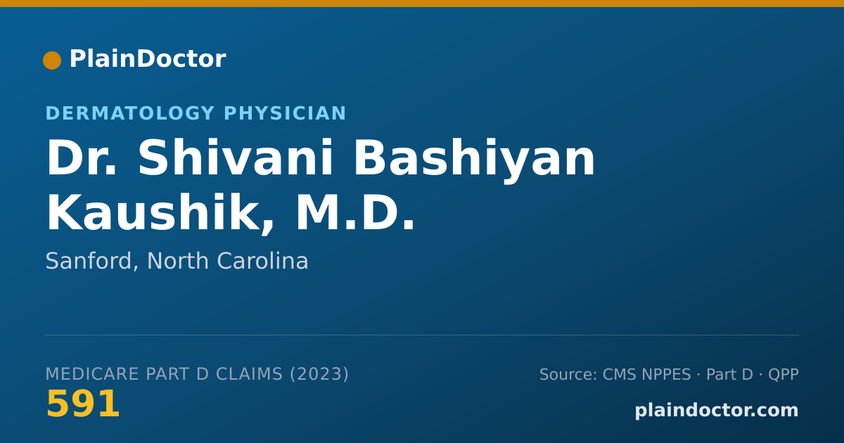 Shareable card for Shivani Bashiyan Kaushik, M.D. - Dermatology Physician, Sanford, NC