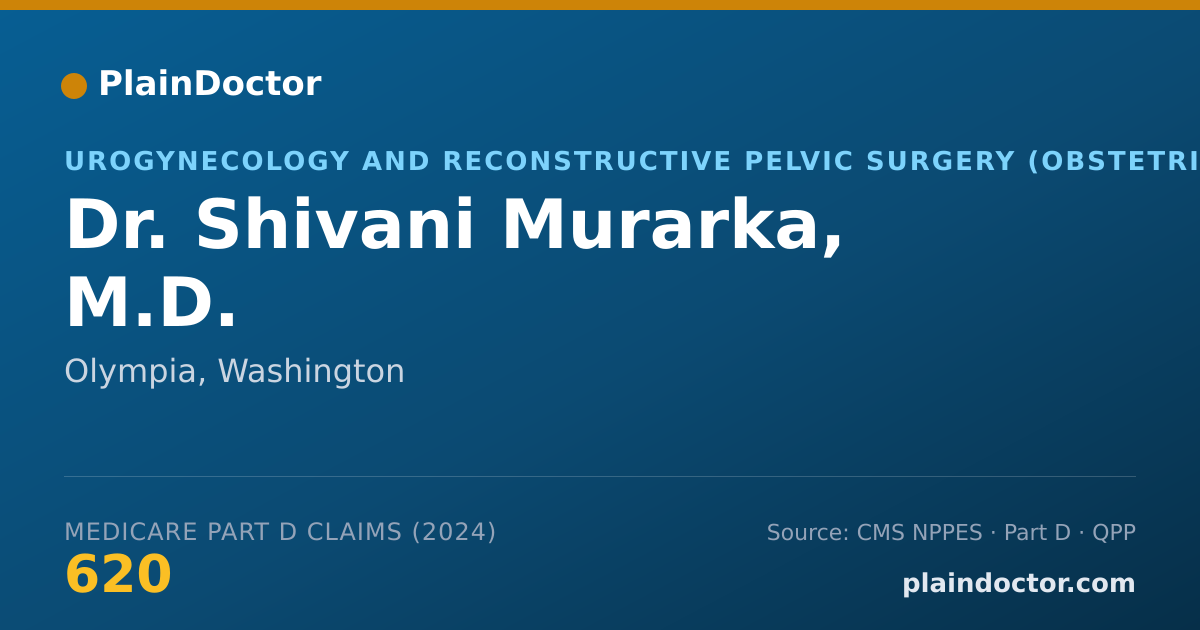 Shareable card for Shivani Murarka, M.D. - Urogynecology and Reconstructive Pelvic Surgery (Obstetrics & Gynecology) Physician, Olympia, WA