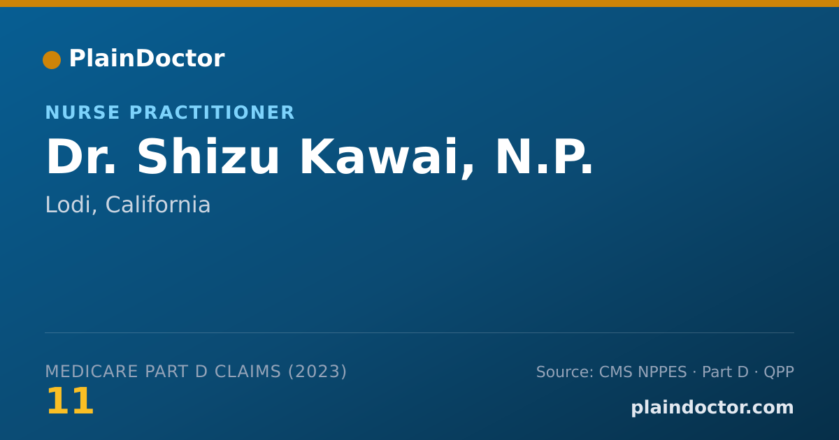 Shareable card for Shizu Kawai, N.P. - Nurse Practitioner, Lodi, CA