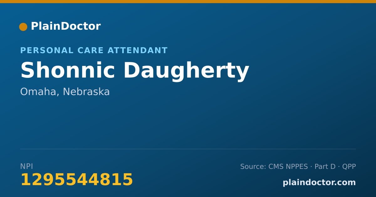 Shareable card for Shonnic Daugherty - Personal Care Attendant, Omaha, NE