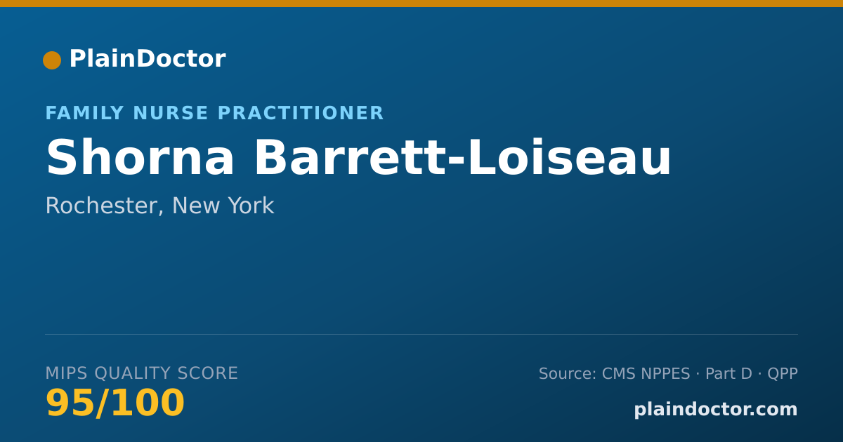 Shareable card for Shorna Barrett-Loiseau - Family Nurse Practitioner, Rochester, NY