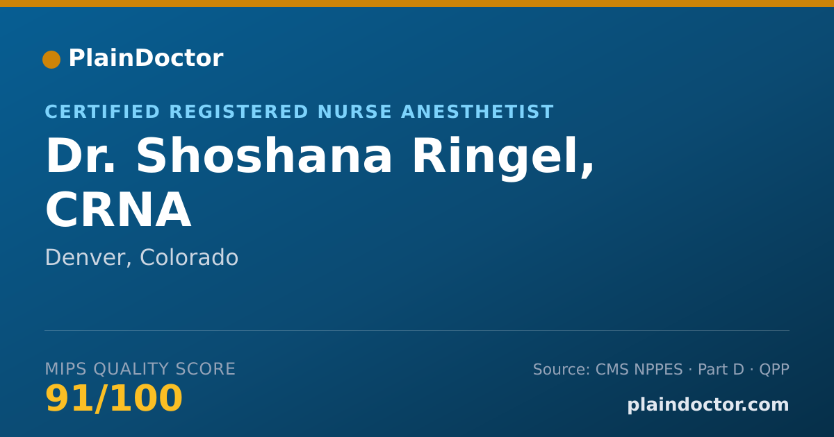 Shareable card for Shoshana Ringel, CRNA - Certified Registered Nurse Anesthetist, Denver, CO