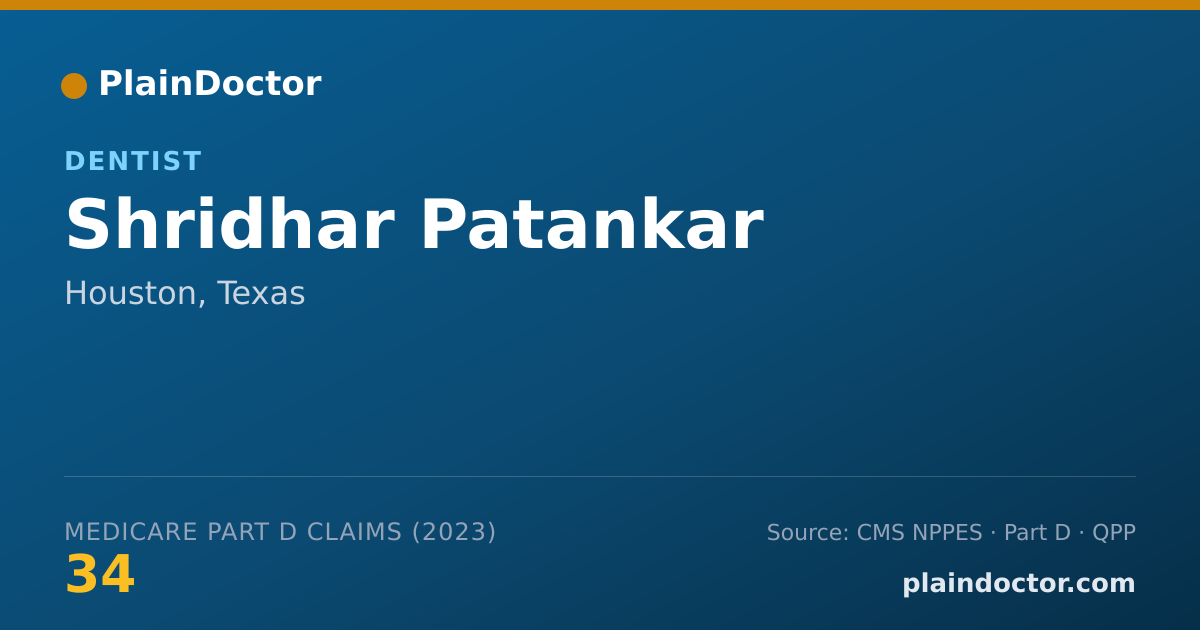 Shareable card for Shridhar Patankar - Dentist, Houston, TX