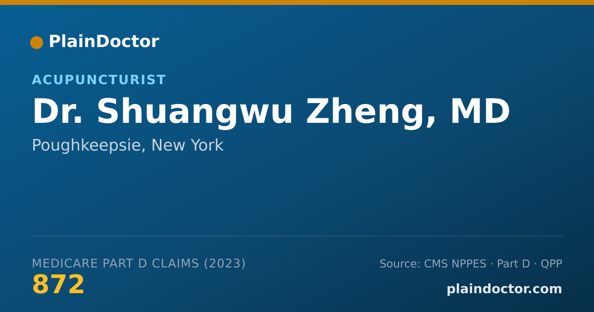 Shareable card for Shuangwu Zheng, MD - Acupuncturist, Poughkeepsie, NY