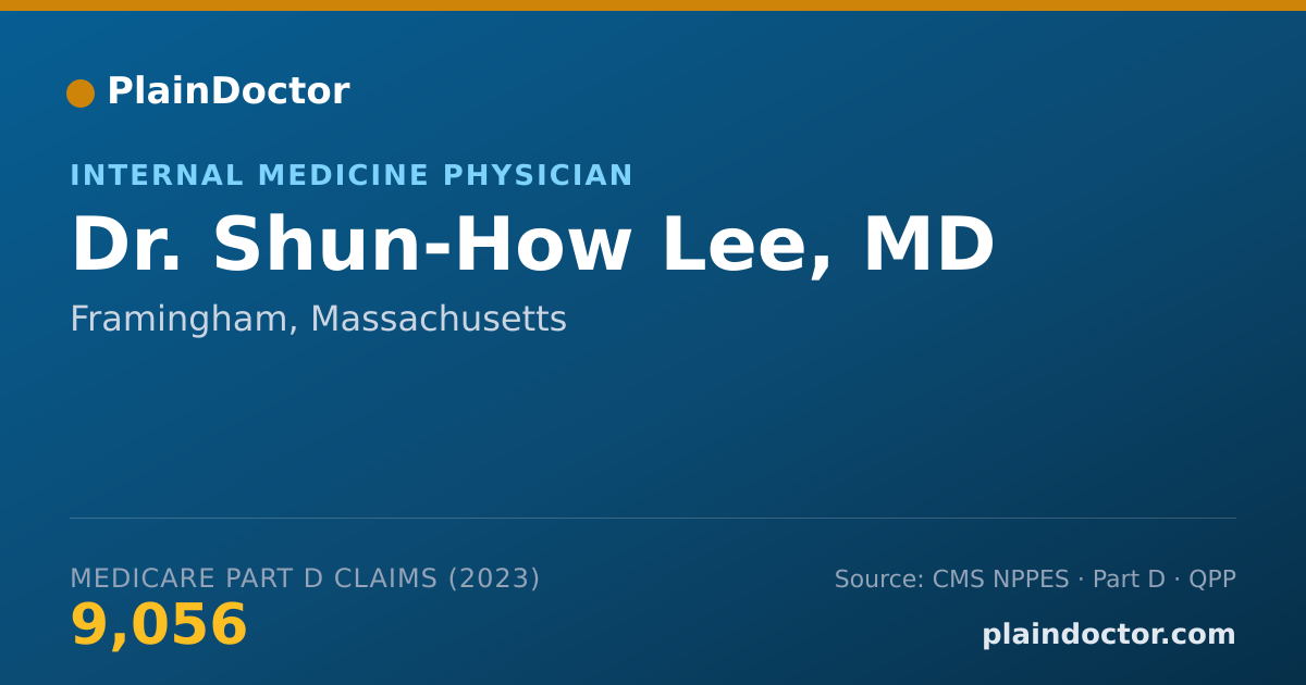 Shareable card for Shun-How Lee, MD - Internal Medicine Physician, Framingham, MA