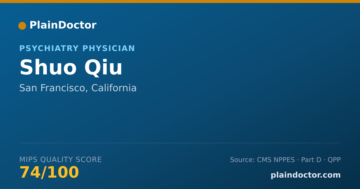 Shareable card for Shuo Qiu - Student in an Organized Health Care Education/Training Program, San Francisco, CA
